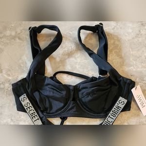 34C 36C 34D VS Swim Full Coverage Bikini Top Black